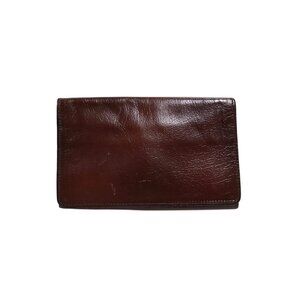 vintage Deirdre Irish Made burgundy bi-fold leather wallet